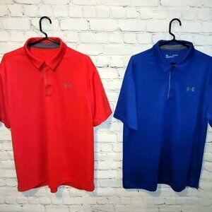 Lots of 2 UNDER ARMOUR Men's XL Tech Polo